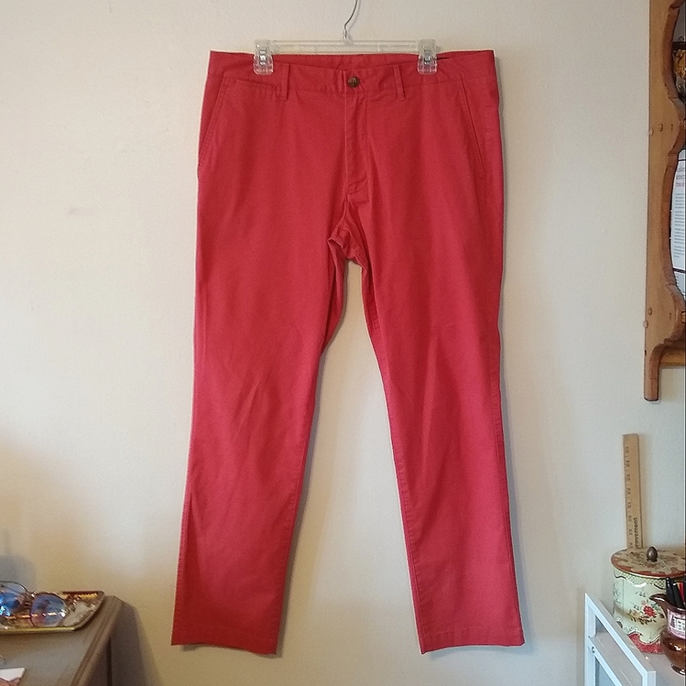 Bonobos | Coral Slim Fit Straight Leg Casual Chinos Sz 35x30